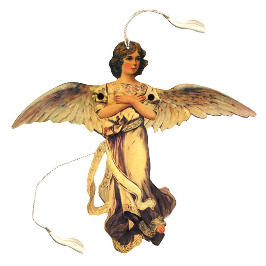 Golden Angel Jumping Jack Card or Ornament for Christmas
