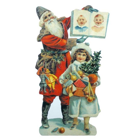 Naughty or Nice Santa Christmas Card ~ England