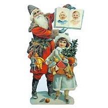 Naughty or Nice Santa Christmas Card ~ England