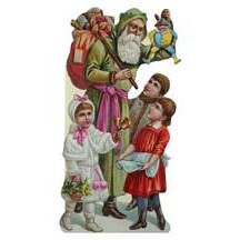Victorian Toy Delivery Christmas Card ~ England