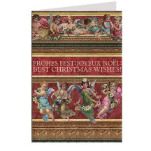 Victorian Angels Glittered Christmas Card ~ Germany