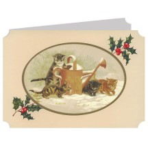Cats with a Watering Can Catland Christmas Card ~ England