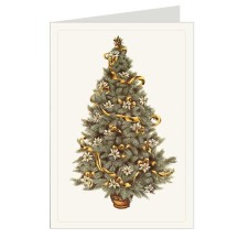 Poinsettia Tree Italian Christmas Card ~ Rossi Italy
