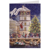 Merry Christmas from Dusseldorf Glittered Christmas Card ~ Germany