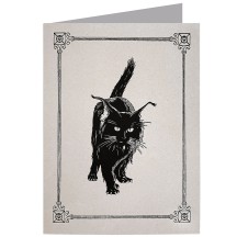 Large Black Cat Letterpress Card ~ Rossi Italy