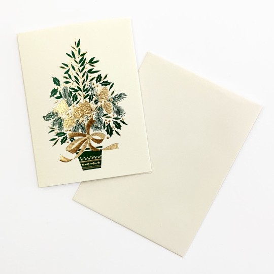 Petite Pine Cone Tree Gift Cards ~ Set of 2 ~ Rossi Italy