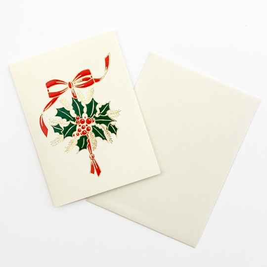 Petite Holly Bouquet Gift Cards ~ Set of 2 ~ Rossi Italy