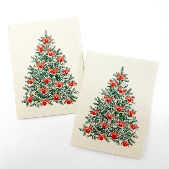 Petite Christmas Tree Gift Cards ~ Set of 2 ~ Rossi Italy