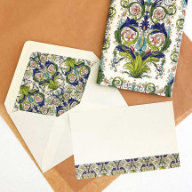Italian Stationery Flat Card Set ~ 10 Cards + 10 envelopes ~ Florentine Pacis 