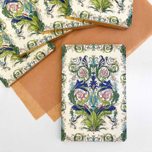 Softcover Italian Florentine Notebook ~ Size A6 ~ Gold Edge ~ Pacis Design