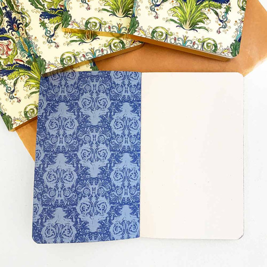 Softcover Italian Florentine Notebook ~ Size A6 ~ Gold Edge ~ Pacis Design