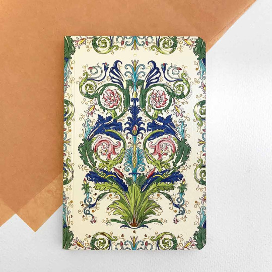 Softcover Italian Florentine Notebook ~ Size A6 ~ Gold Edge ~ Pacis Design