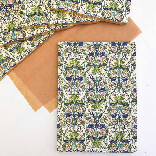 Softcover Italian Florentine Notebook ~ Size A5 ~ Gold Edge ~ Pacis Design