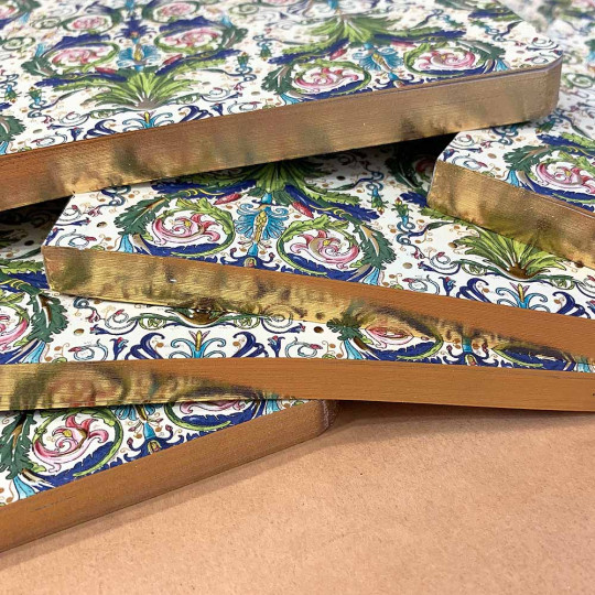 Softcover Italian Florentine Notebook ~ Size A5 ~ Gold Edge ~ Pacis Design