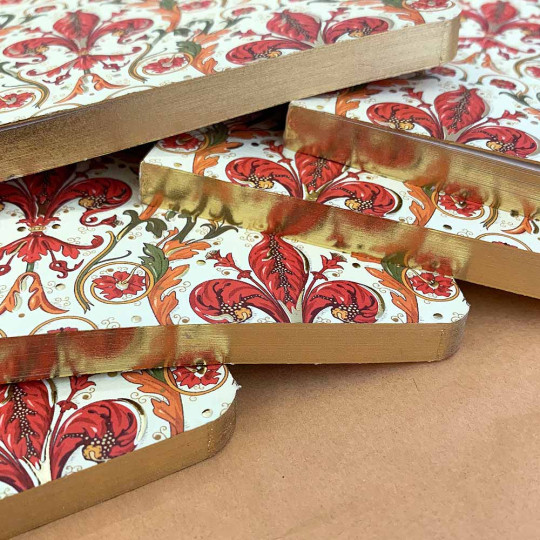 Softcover Italian Florentine Notebook ~ Size A5 ~ Gold Edge ~ Lilium Design