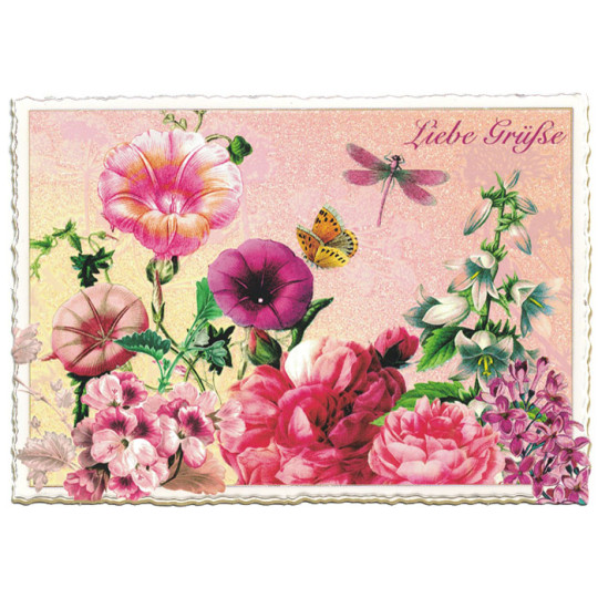 Springtime Flowers Large Postcard ~ Germany
