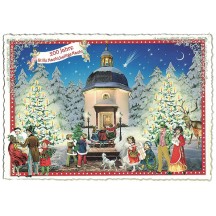 Silent Night Large Christmas Postcard ~ Germany