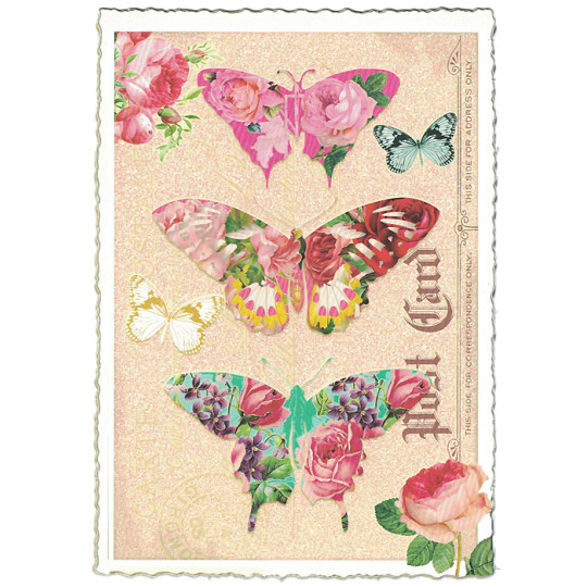 Butterfly Collage Postcard ~ Germany