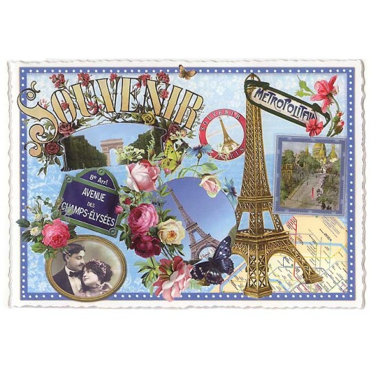 Paris Souvenir Collage Large Postcard ~ Germany