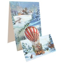 Hot Air Balloon Pop Up Christmas Card ~ Germany