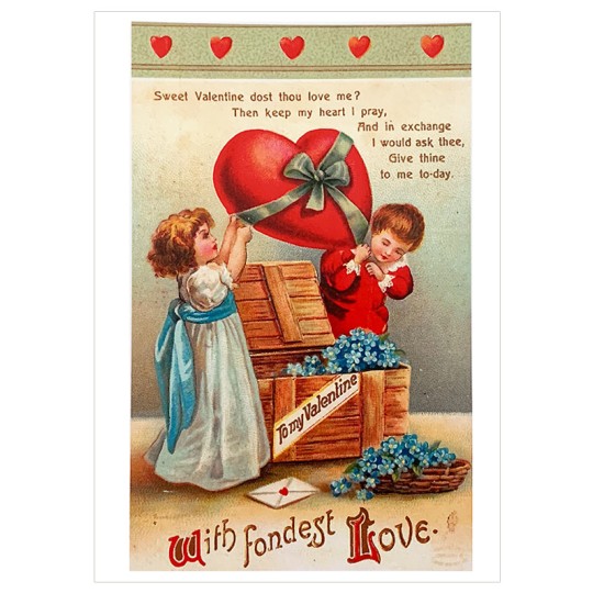 With Fondest Love Valentine Postcard ~ Holland