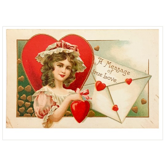 A Message of True Love Valentine Postcard ~ Holland