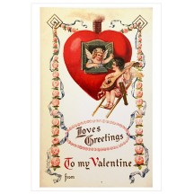 Courting Cupids Valentine Postcard ~ Holland