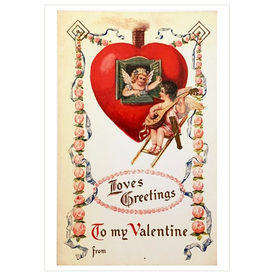 Courting Cupids Valentine Postcard ~ Holland