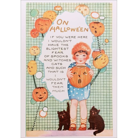 Retro Halloween Girl Postcard ~ Holland