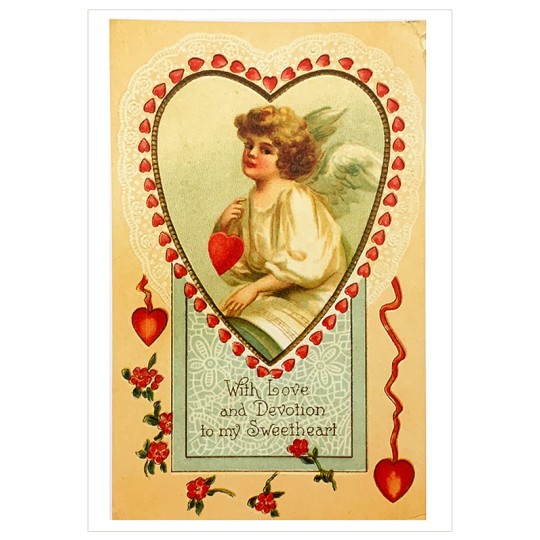 With Love and Devotion Valentine Postcard ~ Holland