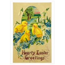 Hearty Easter Greetings Chicks Easter Postcard ~ Holland