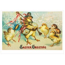 Chicks Bagpipes Easter Postcard ~ Holland