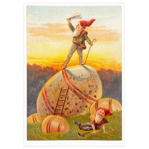 Gnome Sunset Easter Postcard ~ Holland