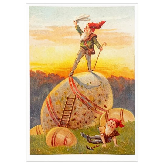 Gnome Sunset Easter Postcard ~ Holland