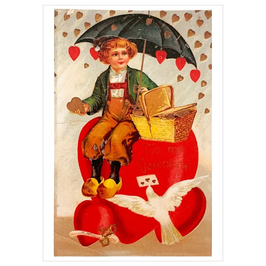 Valentine Picnic Valentine Postcard ~ Holland
