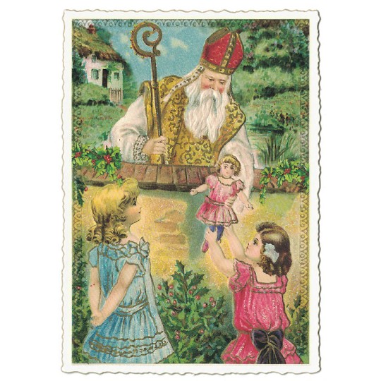 A Visit from St. Nicholas Christmas Postcard ~ Germany