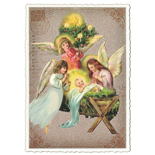 The Angels' Visit Christmas Postcard ~ Germany