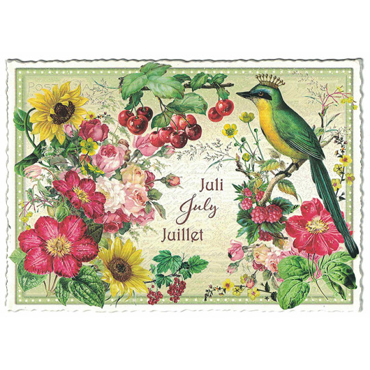 Month of July Postcard ~ Germany