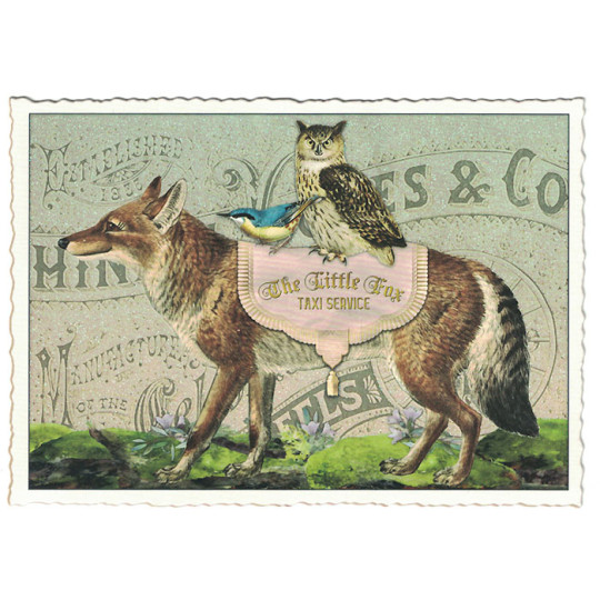 Little Fox Taxi Service Postcard ~ Germany