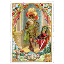 Puss in Boots Fairytale Postcard ~ Germany