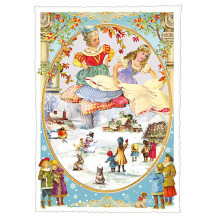 Frau Holle Fairytale Postcard ~ Germany