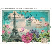 Eiffel Tower Paris Collage Postcard ~ Germany
