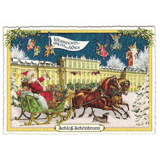 Vienna Schloss Schonbrunn Christmas Postcard ~ Germany