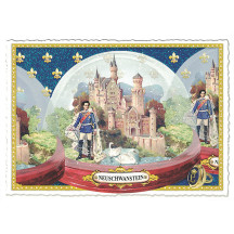 Neuschwanstein Snow Globe Postcard ~ Germany
