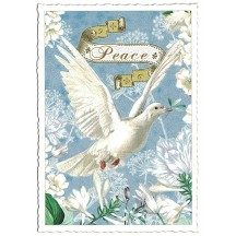 Dove of Peace Glittered Postcard ~ Germany