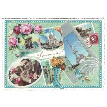 Pretty Paris Collage Postcard ~ Germany