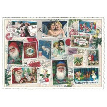 Christmas Stamp Collage Postcard ~ Germany