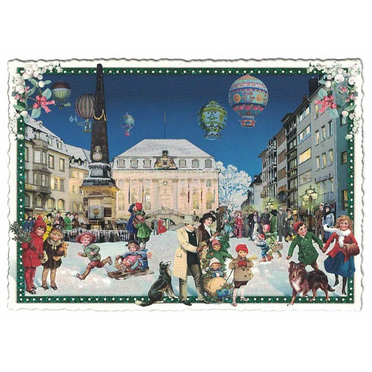 Christmas City Center Postcard ~ Germany