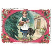 Red Riding Hood Fairytale Postcard ~ Germany