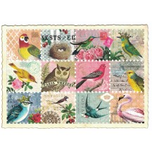 Bird Stamps Collage Postcard ~ Germany